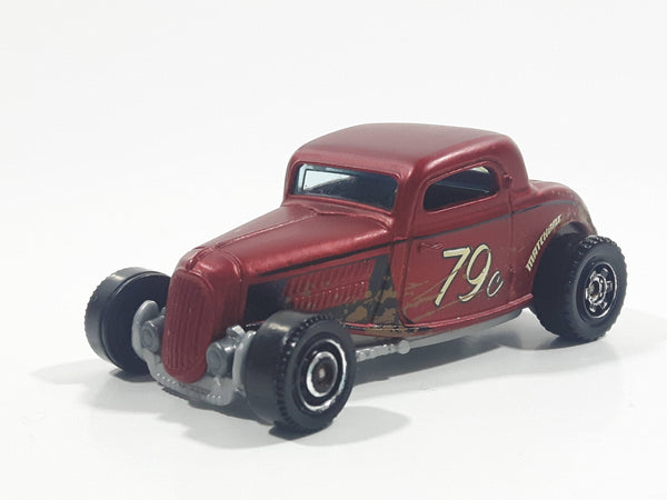 2018 Matchbox Dirty Mudders 1933 Ford Coupe Maroon Red Die Cast Hot Rod Toy Car Vehicle