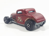 2018 Matchbox Dirty Mudders 1933 Ford Coupe Maroon Red Die Cast Hot Rod Toy Car Vehicle