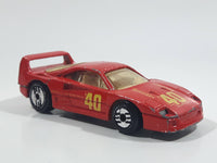 1989 Hot Wheels Ferrari F40 Red Die Cast Toy Car Vehicle Opening Rear Mount Engine UH