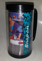 1991 May June Thermo Serv Snap On Tools Tammi Calendar Girl 6 1/2" Tall Plastic Beer Mug Cup - Edge Chipped