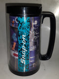 1991 May June Thermo Serv Snap On Tools Tammi Calendar Girl 6 1/2" Tall Plastic Beer Mug Cup - Edge Chipped