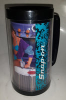 1991 May June Thermo Serv Snap On Tools Tammi Calendar Girl 6 1/2" Tall Plastic Beer Mug Cup - Edge Chipped