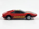 Vintage 1980 Kidco Burnin' Key Cars Ferrari GTS Red Plastic Body Toy Car Vehicle - No Key - 1/64 - Macao - Missing Back Tires