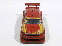 2008 Hot Wheels Amazoom Orange Yellow Die Cast Toy Car Vehicle