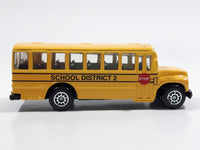 2010 Maisto Fresh Metal School District 2 School Bus Yellow Die Cast Toy Car Vehicle