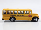 2010 Maisto Fresh Metal School District 2 School Bus Yellow Die Cast Toy Car Vehicle