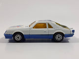 Vintage Corgi Ford Mustang Cobra White and Blue Toronto Blue Jays MLB Baseball Team White Die Cast Toy Car Vehicle with Opening Hatchback