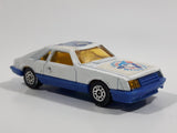 Vintage Corgi Ford Mustang Cobra White and Blue Toronto Blue Jays MLB Baseball Team White Die Cast Toy Car Vehicle with Opening Hatchback