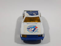 Vintage Corgi Ford Mustang Cobra White and Blue Toronto Blue Jays MLB Baseball Team White Die Cast Toy Car Vehicle with Opening Hatchback