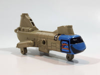 1984 Bandai Gobots Transformers MR-50 Helicopter Light Brown Die Cast Toy Action Figure - No Blades