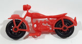 Vintage 1960s Red Plastic Motorcycle Toy Made in Hong Kong