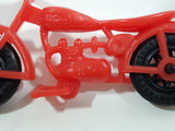 Vintage 1960s Red Plastic Motorcycle Toy Made in Hong Kong