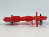 Vintage 1960s Red Plastic Motorcycle Toy Made in Hong Kong