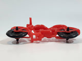 Vintage 1960s Red Plastic Motorcycle Toy Made in Hong Kong
