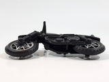 Vintage Tonka Style Black Plastic Motorcycle Toy Made in Hong Kong