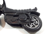 Vintage Tonka Style Black Plastic Motorcycle Toy Made in Hong Kong