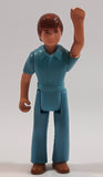 Vintage 1974 Fisher Price Adventure People Wild Animal Safari Blue Boy 3" Tall Plastic Toy Action Figure Made in Hong Kong