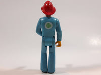 Vintage 1974 Fisher Price Adventure People Male Paramedic Blue Man 3 3/4" Tall Plastic Toy Action Figure Made in Hong Kong