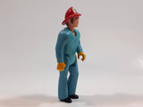 Vintage 1974 Fisher Price Adventure People Male Paramedic Blue Man 3 3/4" Tall Plastic Toy Action Figure Made in Hong Kong