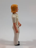 Vintage 1974 Fisher Price Adventure People Female Paramedic White Clothing Woman 3 1/2" Tall Plastic Toy Action Figure Made in Hong Kong