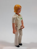 Vintage 1974 Fisher Price Adventure People Female Paramedic White Clothing Woman 3 1/2" Tall Plastic Toy Action Figure Made in Hong Kong