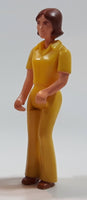 Vintage 1974 Fisher Price Adventure People Female Safari Mom Yellow Clothing Woman 3 3 1/2" Tall Plastic Toy Action Figure Made in Hong Kong