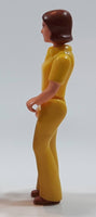 Vintage 1974 Fisher Price Adventure People Female Safari Mom Yellow Clothing Woman 3 3 1/2" Tall Plastic Toy Action Figure Made in Hong Kong