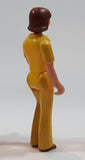 Vintage 1974 Fisher Price Adventure People Female Safari Mom Yellow Clothing Woman 3 3 1/2" Tall Plastic Toy Action Figure Made in Hong Kong