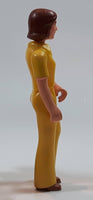 Vintage 1974 Fisher Price Adventure People Female Safari Mom Yellow Clothing Woman 3 3 1/2" Tall Plastic Toy Action Figure Made in Hong Kong