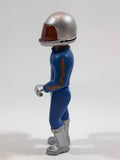 Vintage 1974 Fisher Price Adventure People Dare Devil Race Car Driver Blue Clothing 3 3/4" Tall Plastic Toy Action Figure Made in Hong Kong