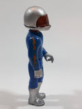 Vintage 1974 Fisher Price Adventure People Dare Devil Race Car Driver Blue Clothing 3 3/4" Tall Plastic Toy Action Figure Made in Hong Kong