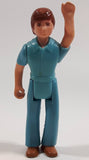 Vintage 1974 Fisher Price Adventure People Wild Animal Safari Blue Boy 3" Tall Plastic Toy Action Figure Made in Hong Kong