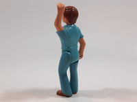 Vintage 1974 Fisher Price Adventure People Wild Animal Safari Blue Boy 3" Tall Plastic Toy Action Figure Made in Hong Kong