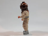 Vintage 1979 Fisher Price Adventure People Male Scuba Diver White Suit Man with Metal Helmet 3 3/4" Tall Plastic Toy Action Figure Made in Hong Kong