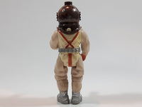 Vintage 1979 Fisher Price Adventure People Male Scuba Diver White Suit Man with Metal Helmet 3 3/4" Tall Plastic Toy Action Figure Made in Hong Kong