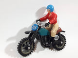 Vintage 1974 Fisher Price Adventure People 318 Motorcycle with Red and Tan Clothes Rider Man 3 3/4" Tall Plastic Toy Action Figure Made in Hong Kong