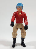 Vintage 1974 Fisher Price Adventure People 318 Motorcycle with Red and Tan Clothes Rider Man 3 3/4" Tall Plastic Toy Action Figure Made in Hong Kong