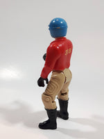 Vintage 1974 Fisher Price Adventure People 318 Motorcycle with Red and Tan Clothes Rider Man 3 3/4" Tall Plastic Toy Action Figure Made in Hong Kong