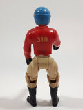 Vintage 1974 Fisher Price Adventure People 318 Motorcycle with Red and Tan Clothes Rider Man 3 3/4" Tall Plastic Toy Action Figure Made in Hong Kong