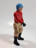 Vintage 1974 Fisher Price Adventure People 318 Motorcycle with Red and Tan Clothes Rider Man 3 3/4" Tall Plastic Toy Action Figure Made in Hong Kong