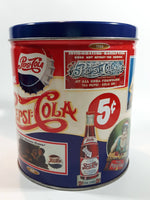 1993 Pepsi Cola Vintage Advertising History Pretzels Tin Metal Container