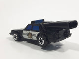 Vintage 1982 Gabriel Screamers Ford Mustang Fox Body Highway Patrol Police Cops Black and White Toy Car Vehicle with Launcher Made in Hong Kong