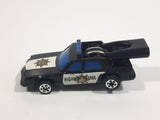 Vintage 1982 Gabriel Screamers Ford Mustang Fox Body Highway Patrol Police Cops Black and White Toy Car Vehicle with Launcher Made in Hong Kong