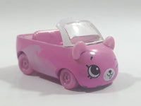 Moose Shopkins Cutie Cars Bear Shaped Pink Die Cast Toy Car Vehicle - No Roof or Figure