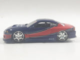 Rare Fast and Furious Tokyo Drift Nissan Silvia "Rays" "West" Dark Blue and Red 1/55 Scale Die Cast Toy Car Vehicle with Rubber Tires Missing the Spoiler