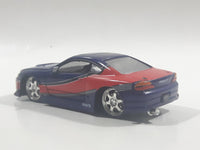 Rare Fast and Furious Tokyo Drift Nissan Silvia "Rays" "West" Dark Blue and Red 1/55 Scale Die Cast Toy Car Vehicle with Rubber Tires Missing the Spoiler