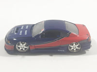 Rare Fast and Furious Tokyo Drift Nissan Silvia "Rays" "West" Dark Blue and Red 1/55 Scale Die Cast Toy Car Vehicle with Rubber Tires Missing the Spoiler