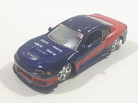 Rare Fast and Furious Tokyo Drift Nissan Silvia "Rays" "West" Dark Blue and Red 1/55 Scale Die Cast Toy Car Vehicle with Rubber Tires Missing the Spoiler