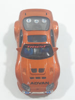 2003 Kentoys Extreme Tuners Toyota Supra Orange 1/55 Scale Light Up Die Cast Toy Car Vehicle with Rubber Tires - Missing The Spoiler