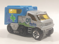 2001 Matchbox Summit Seekers Arctic Track Truck Silver and Blue Die Cast Toy Car Vehicle